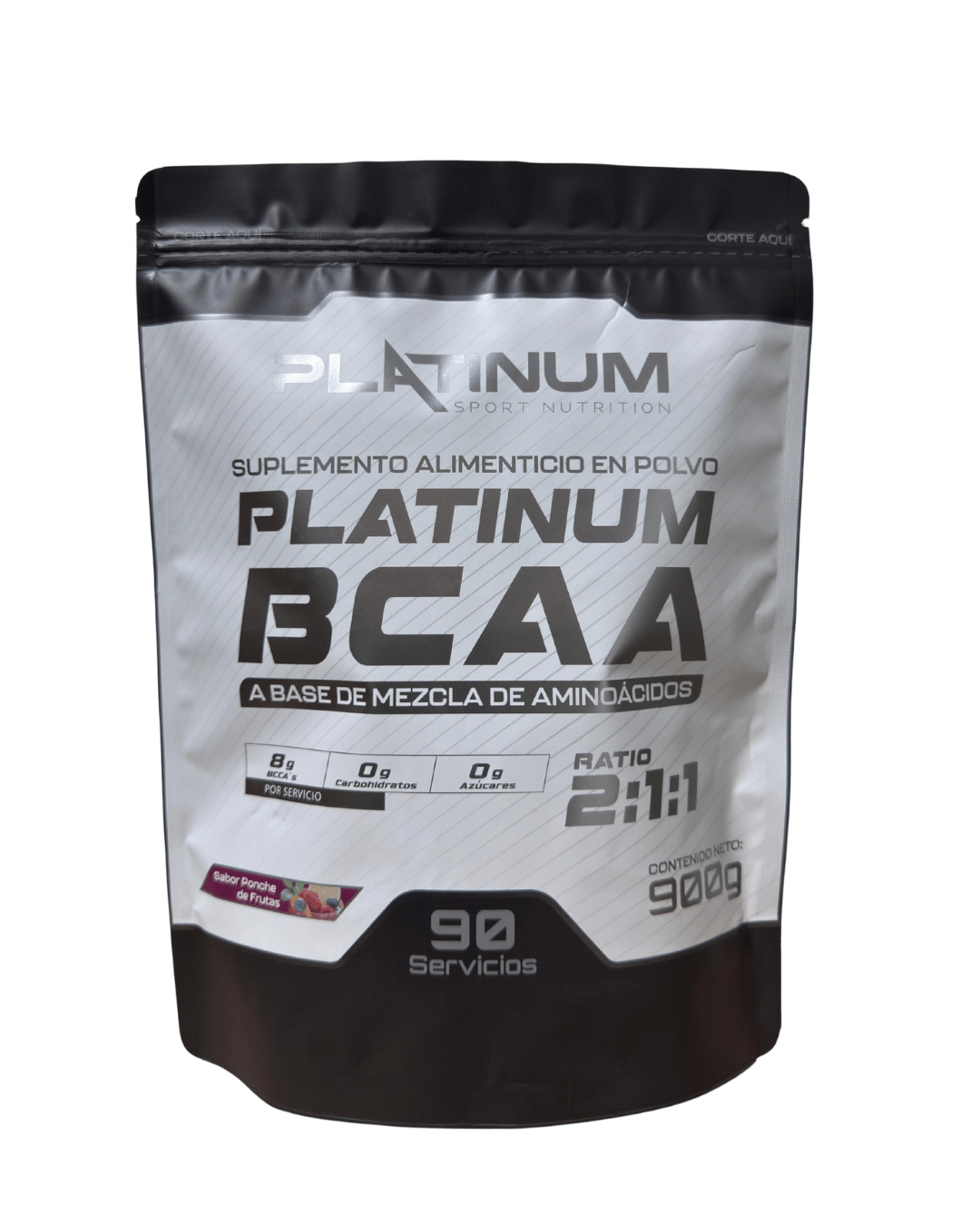 PLATINUM BCAA 900g 90 SERV - SABOR PONCHE DE FRUTAS
