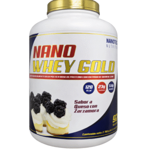 NANO WHEY GOLD 6lb 92 Servicios – Sabor Queso con Zarzamora