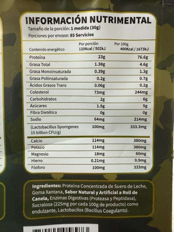 COMBAT WHEY PROTEIN 5.6LB - SABOR ROLL DE CANELA - Imagen 3