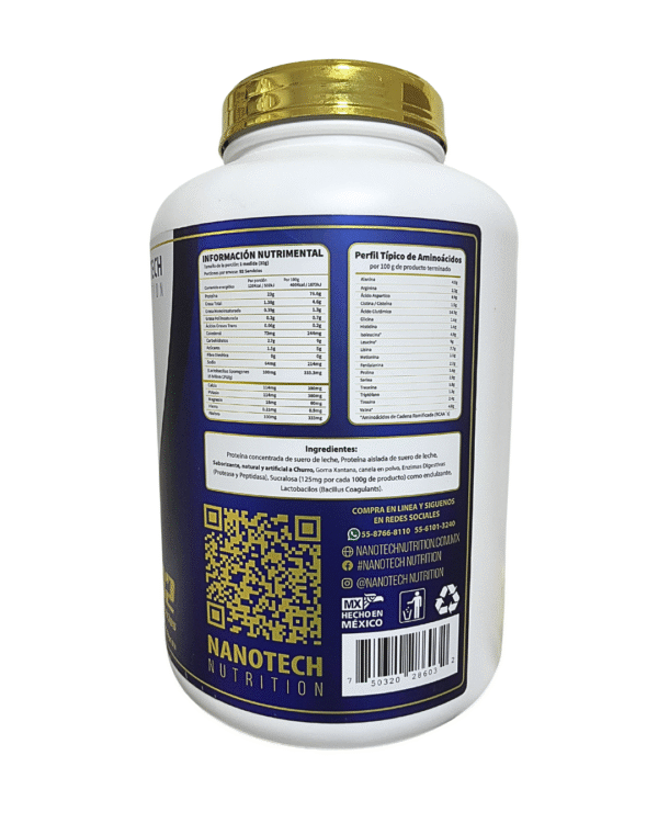 NANO WHEY GOLD 6lb 92 Servicios – Sabor Churro - Imagen 2