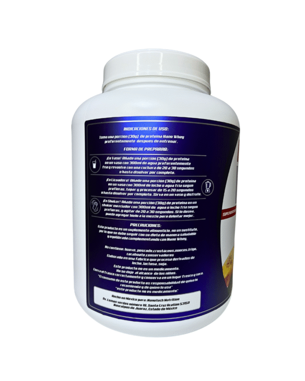 NANO WHEY 5lb 75 Servicios – Sabor Durazno - Imagen 3