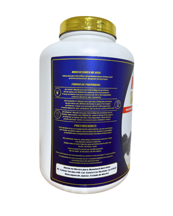 NANO WHEY GOLD 6lb 92 Servicios – Sabor Queso con Zarzamora - Imagen 3