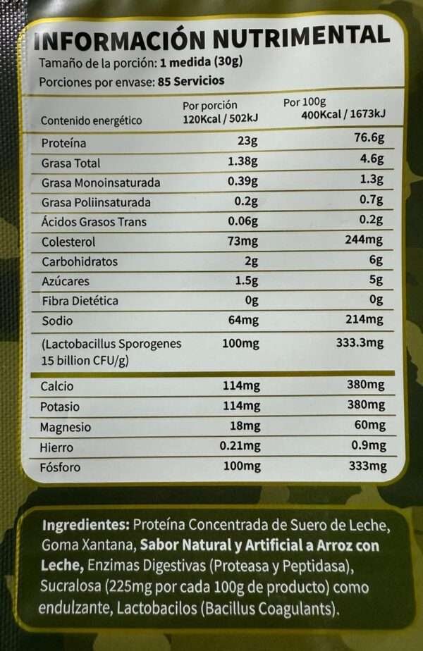 COMBAT WHEY PROTEIN 5.6LB - SABOR ARROZ CON LECHE - Imagen 3